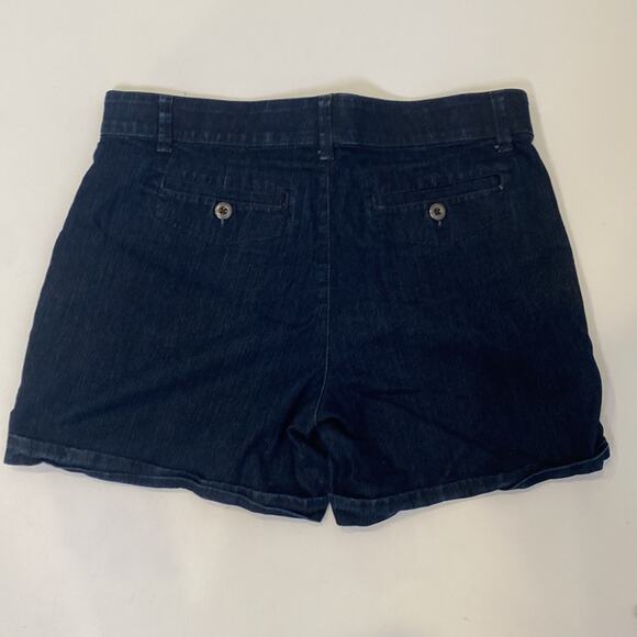 Gloria Vanderbilt Celina Dark Blue Elastic Waist Denim Jean Shorts Sz 12 - Picture 7 of 12